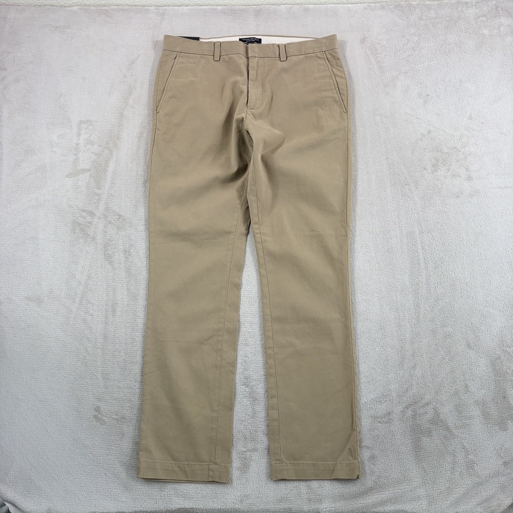 Banana Republic Fulton Chino Skinny Fit Pants in Beige Men Fits 34x31 Tag 33x32